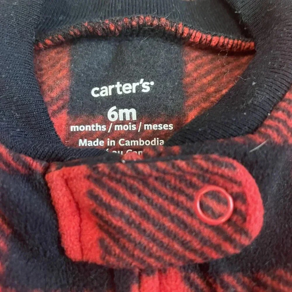 Carter's 6 Months Christmas Footed Pajamas 2 Pack With Santa & Reindeer - Picture 4 of 10